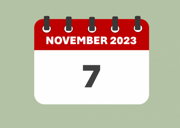 Calendar page reading 7 November 2023